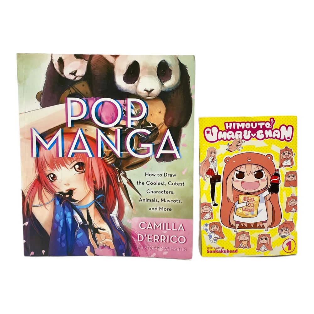 Himouto Umaru Chan Volume 1 and Manga Pop How To Draw Characters Book Lot of 2